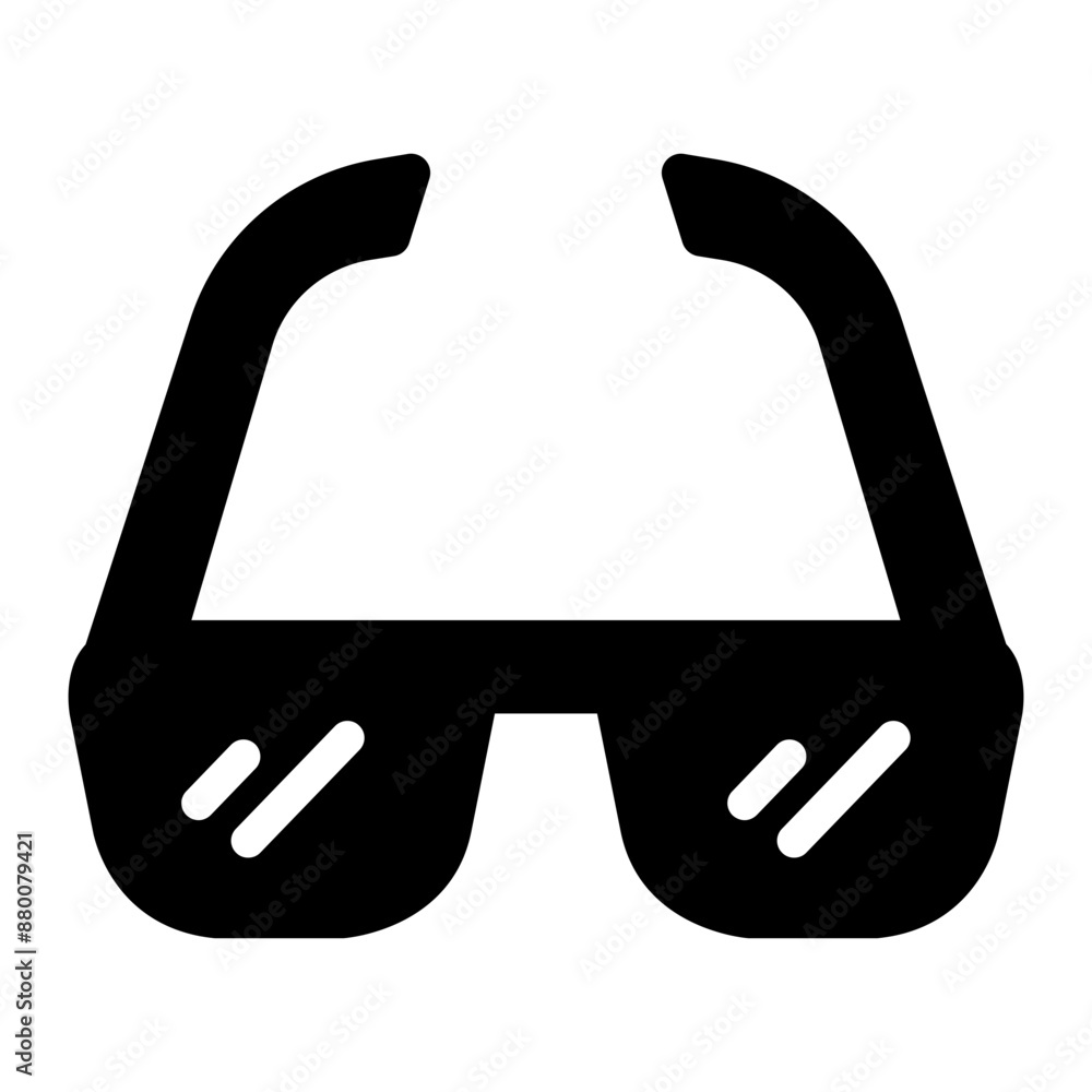 Eyeglass icon for vision and optical themes Eyeglass icon for vision and optical themes