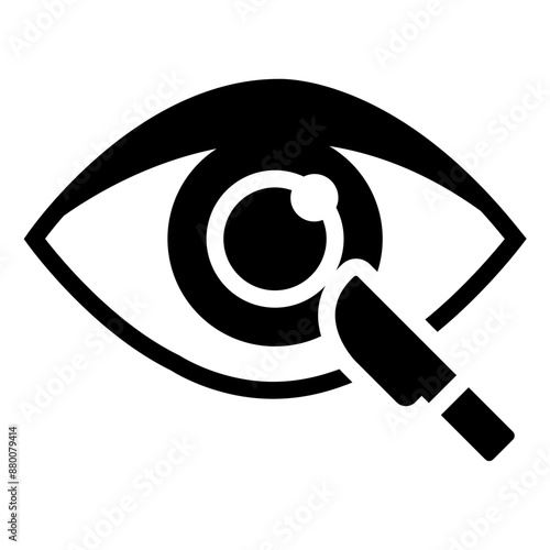 Eye surgery icon for vision correction and medical themes