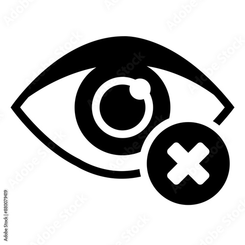 Blindness icon for vision impairment and disability themes
