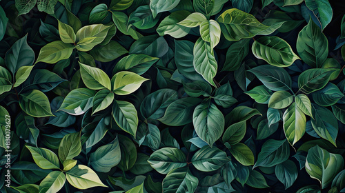 Wallpaper Mural Detailed view of wallpaper adorned with vibrant green Torontodigital.ca