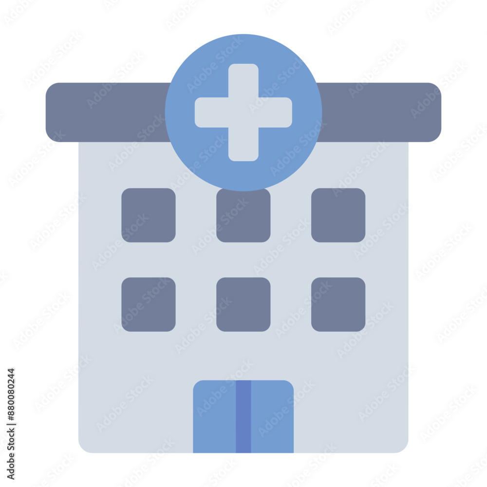 Obraz premium Hospital building icon for medical and healthcare themes