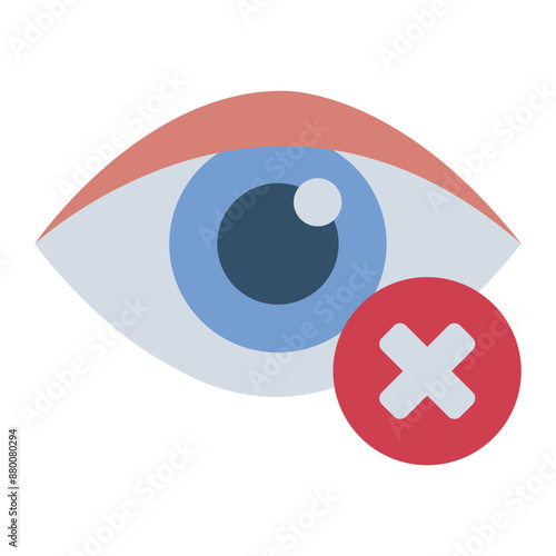 Blindness icon for vision impairment and disability themes