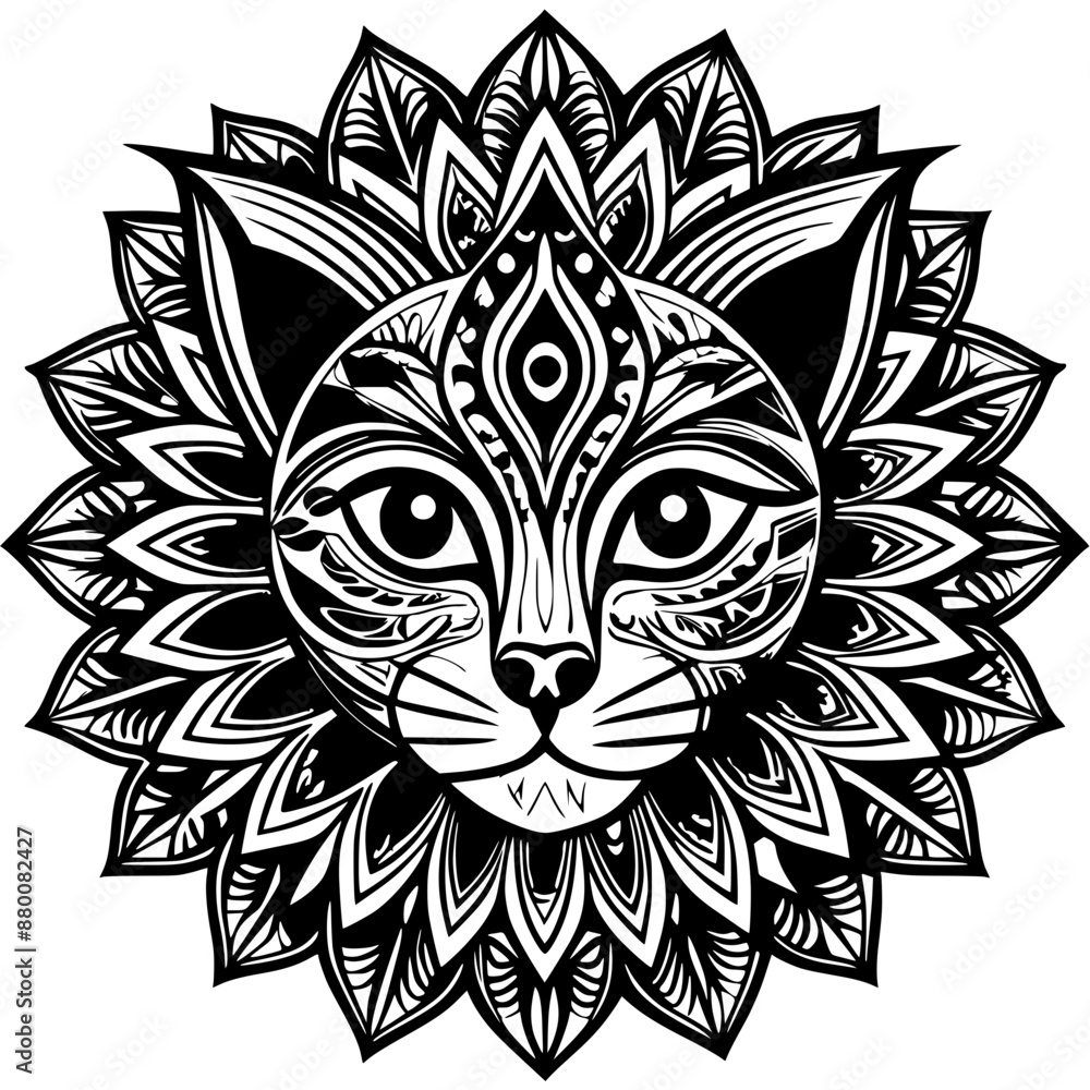 cat mandala art cat mandala art