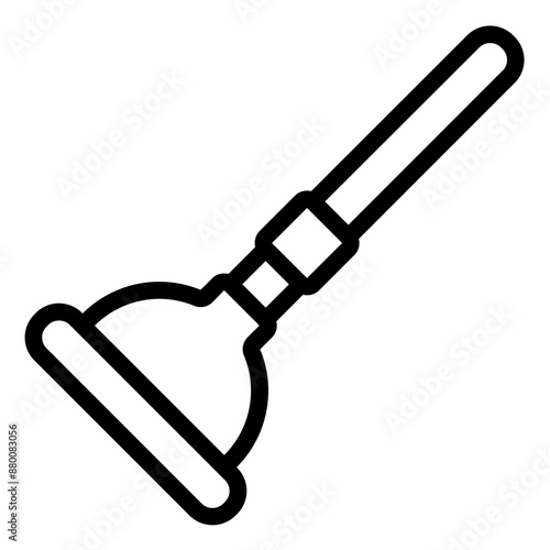 Plunger icon for plumbing and unclogging toilets
