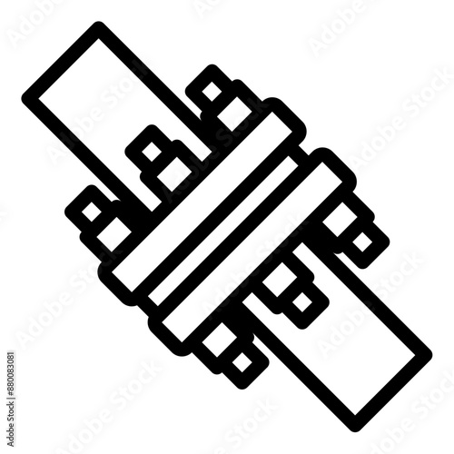 Flanges icon for pipe connections in plumbing
