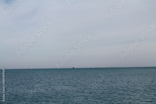 boat in the Lake Michigan 