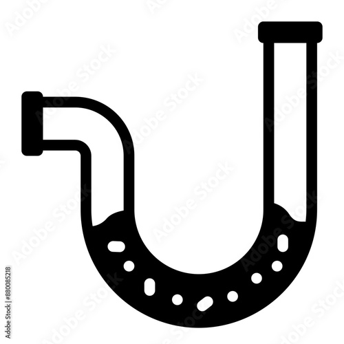 Clogged pipe icon indicating plumbing blockage