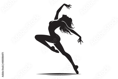 Dancer illustration simple vector art style