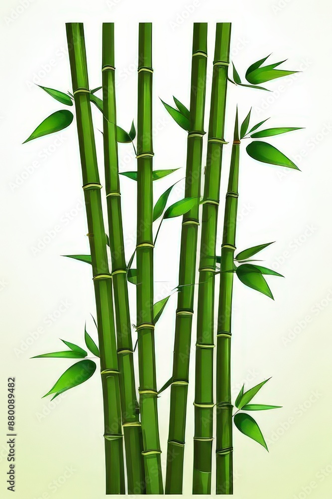 the AI Image Generator, bamboo stems with leaves the AI Image Generator, bamboo stems with leaves
