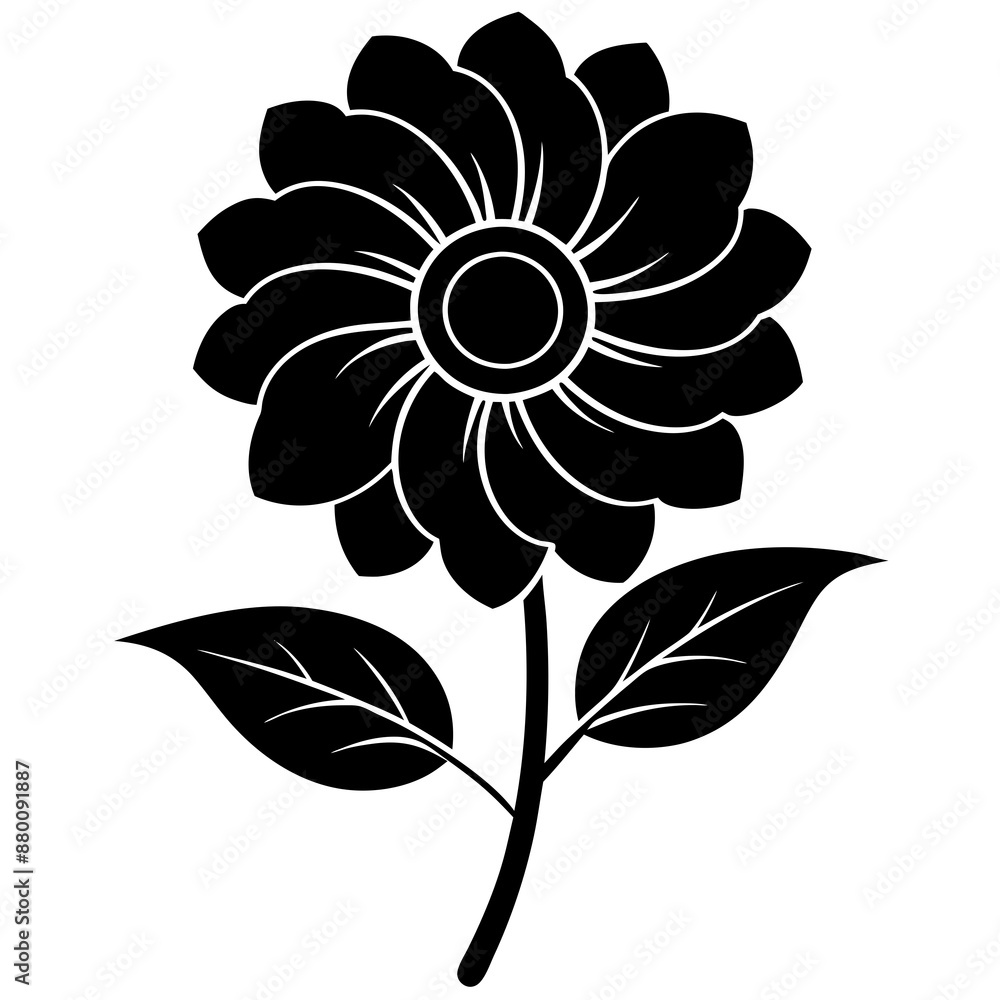 illustration of a flower silhouette vector art illustration of a flower silhouette vector art