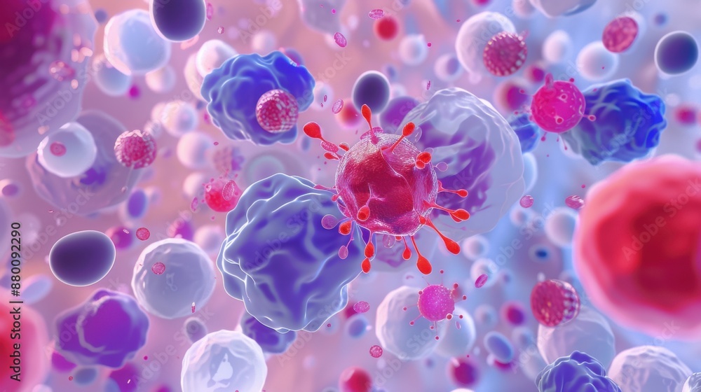 Naklejka premium Microscopic Cells