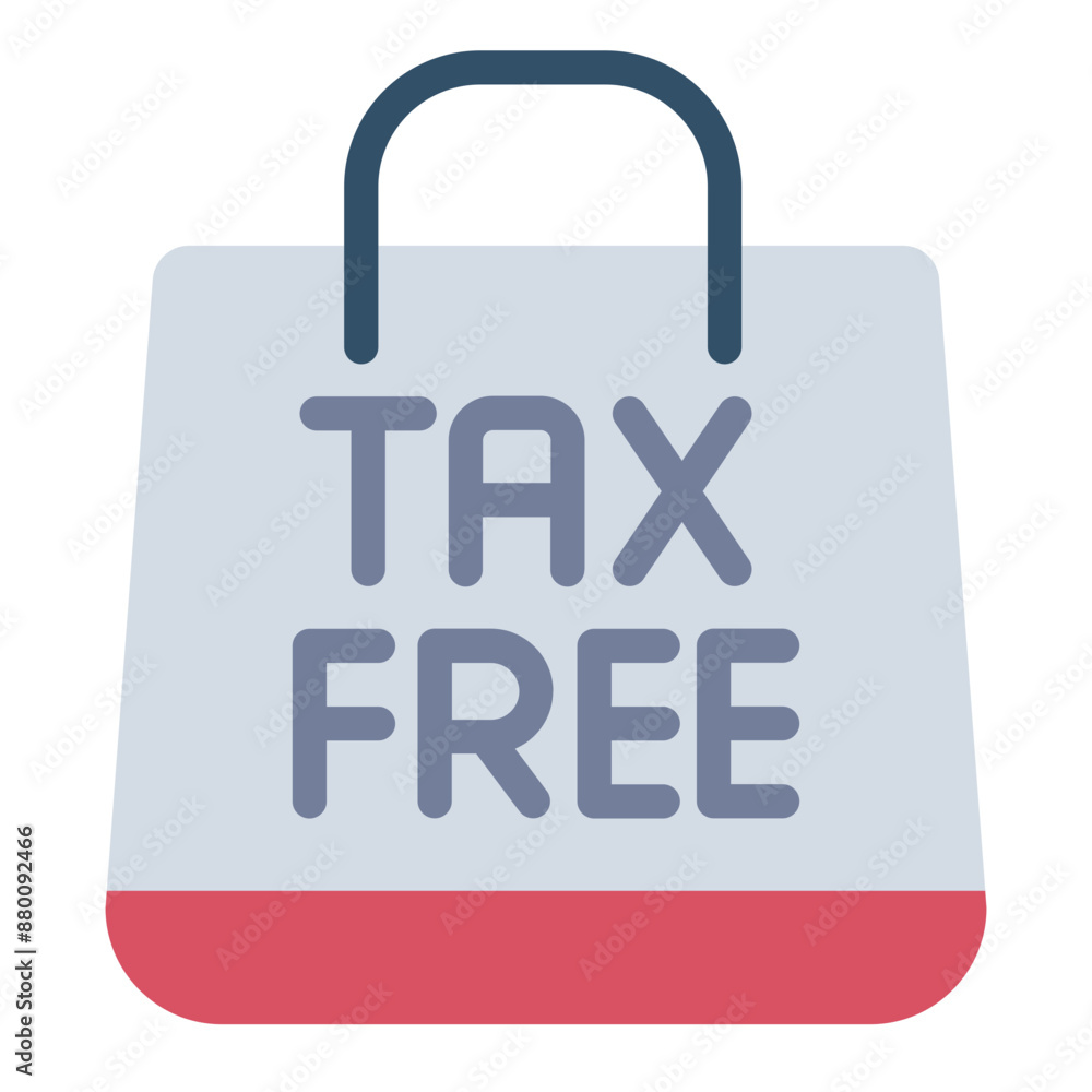 Shopping bag indicating tax-free purchases icon Shopping bag indicating tax-free purchases icon