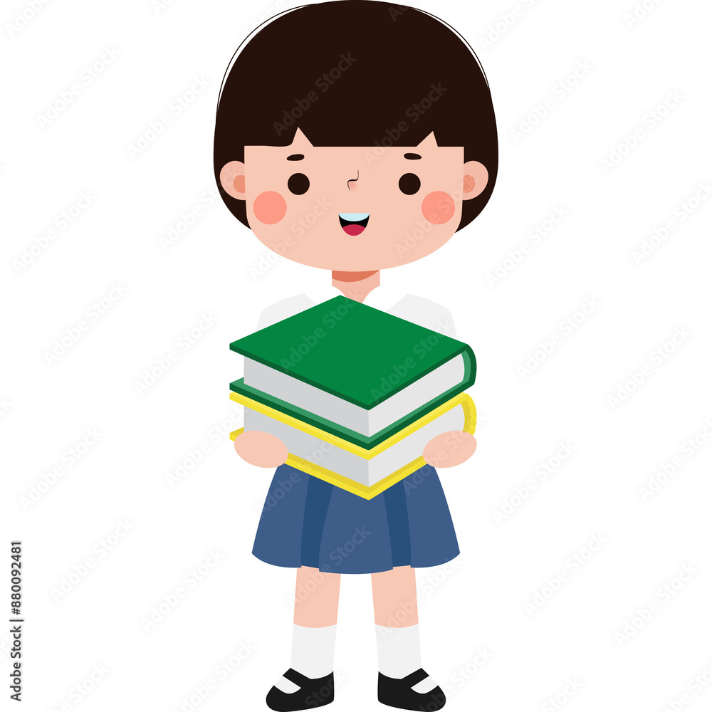 cute cartoon thai student character, back to school, Illustration flat style Png cute cartoon thai student character, back to school, Illustration flat style Png