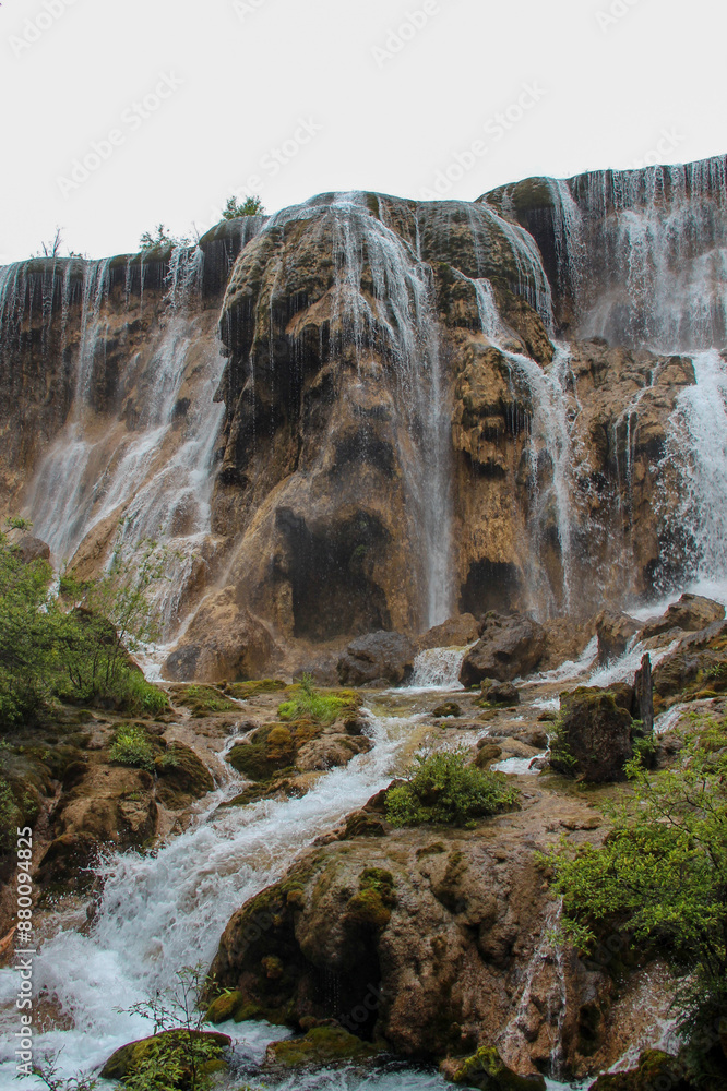 waterfall in Jiuzhaigou Valley Scenic, Sichuan, China waterfall in Jiuzhaigou Valley Scenic, Sichuan, China