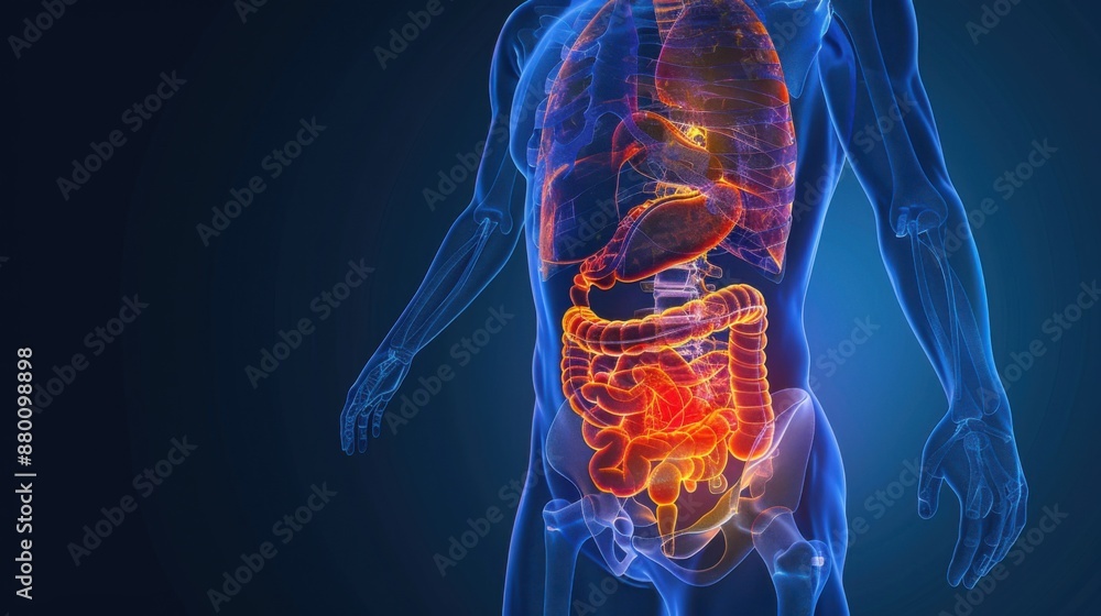 Human Digestive System Illustration Human Digestive System Illustration