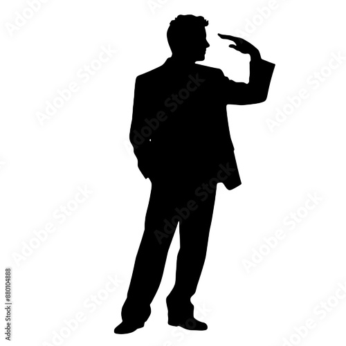 businessman silhouette vector stock illustration