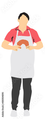 bakery girl profession occupation baker full isolated