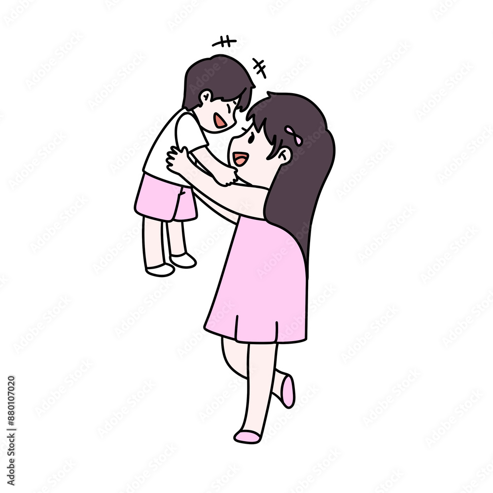 A woman is holding a baby in her arms A woman is holding a baby in her arms