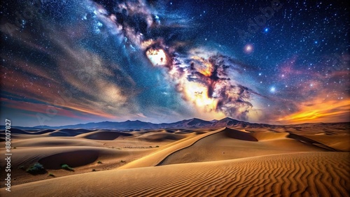 Surreal Desert Landscape Under the Milky Way, Surreal, Landscape