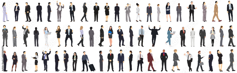 business set full isolated businessman and businesswomen people set business set full isolated businessman and businesswomen people set