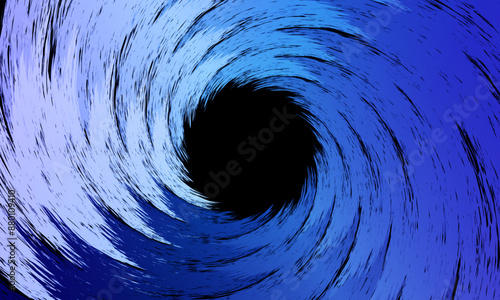 Colorful soft blue swirling cyclone background with space. dark background. twirl twist brush color.