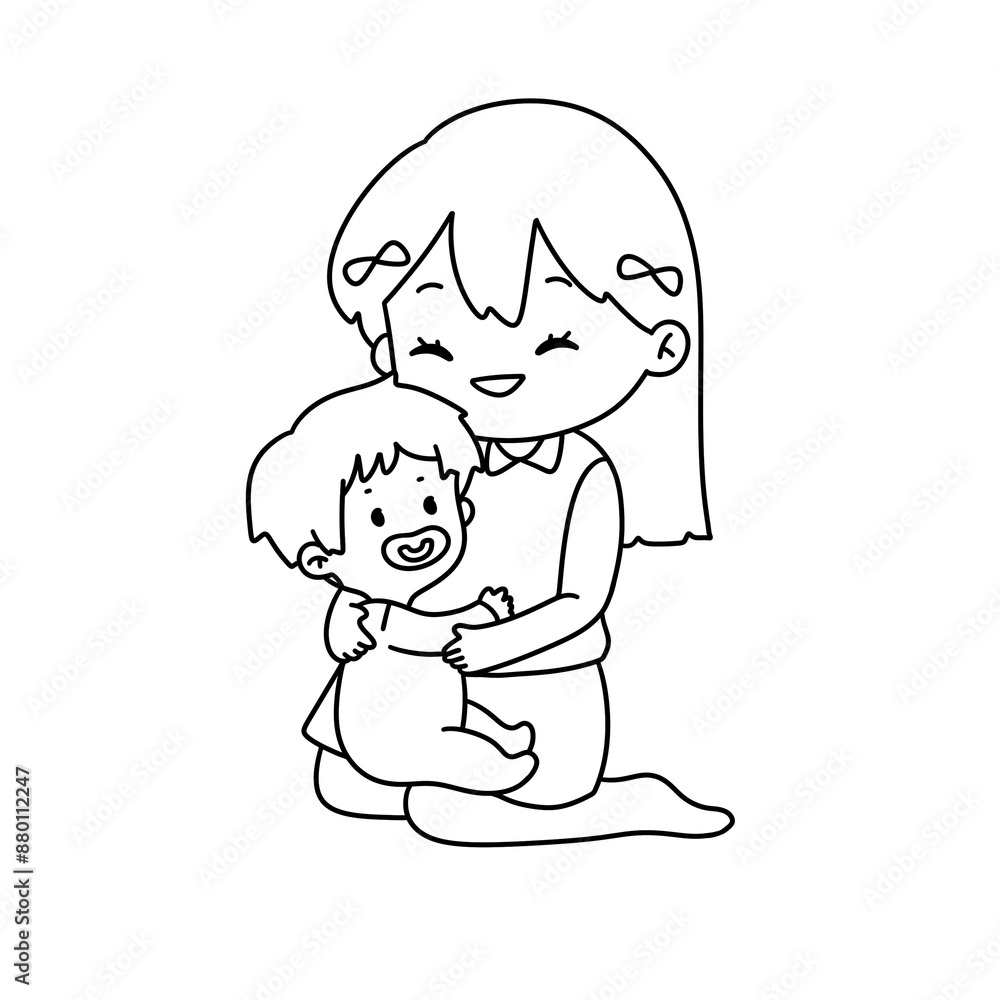 A woman is holding a baby A woman is holding a baby
