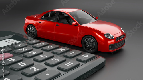 car insurance, car purchase, car sale, insurance, paying taxes, 3d illustration photo