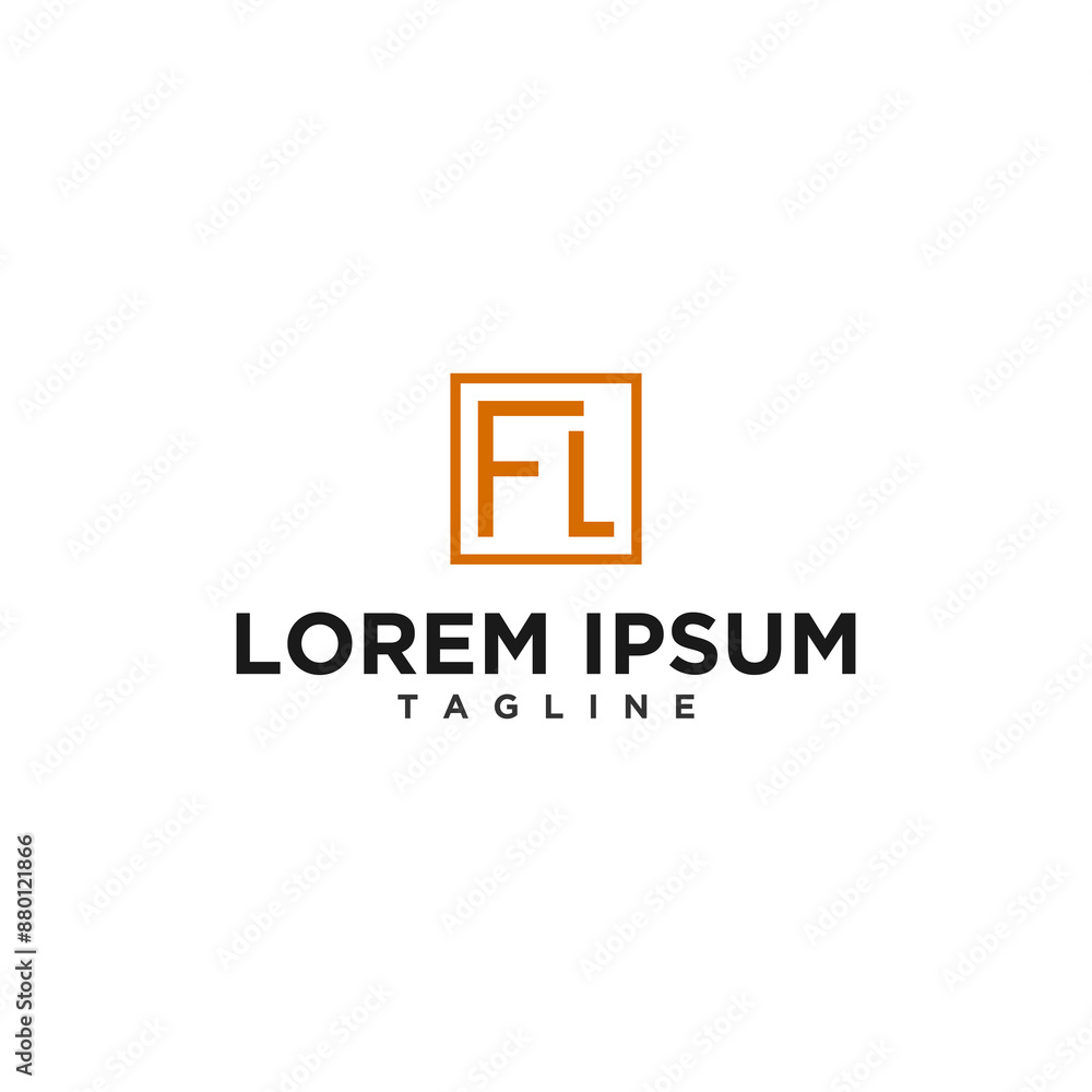 fl or lf square logo design fl or lf square logo design