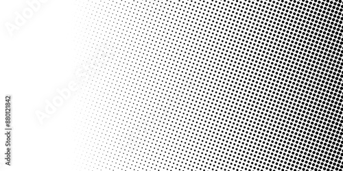 Halftone faded gradient texture. Grunge halftone grit background. White and black sand noise wallpaper. Retro pixilated vector backdrop modern
