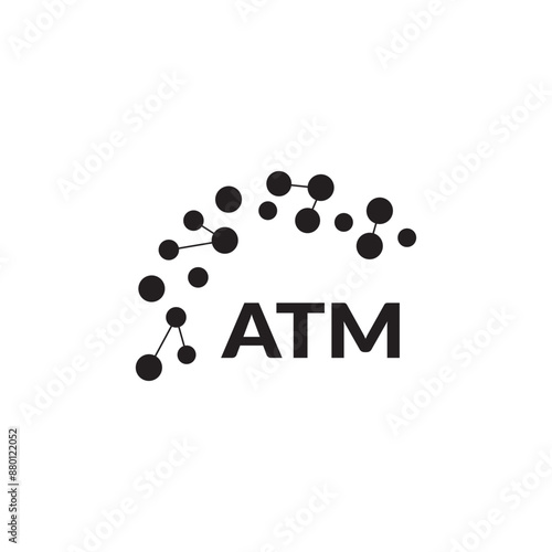 ATM letter logo design on white background. Creative  modern ATM letter logo design. Vector design.