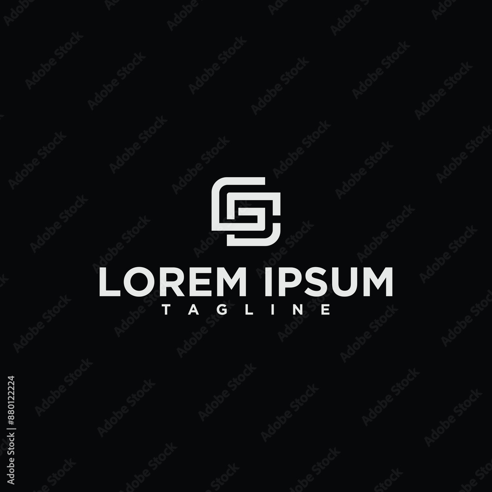 gc or cg monogram logo design