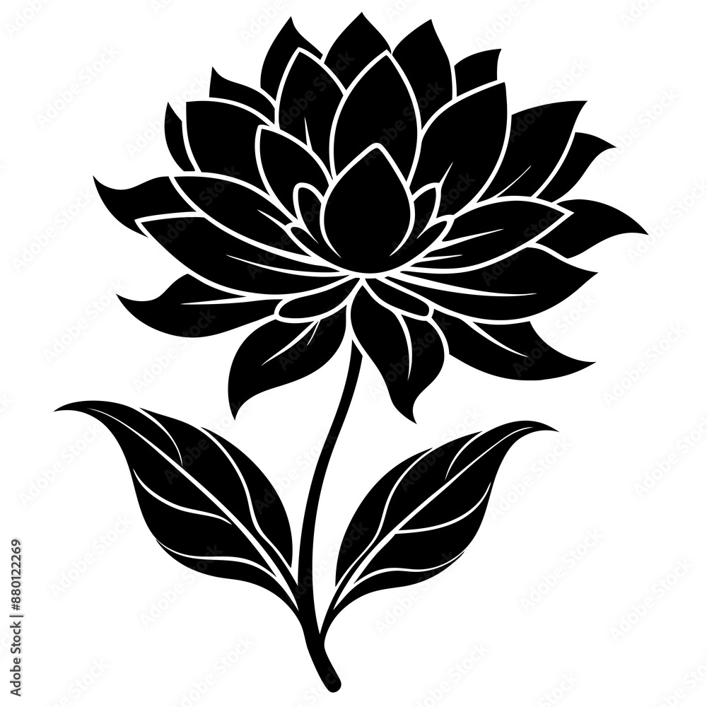 a vector silhouette image of a flower and svg a vector silhouette image of a flower and svg