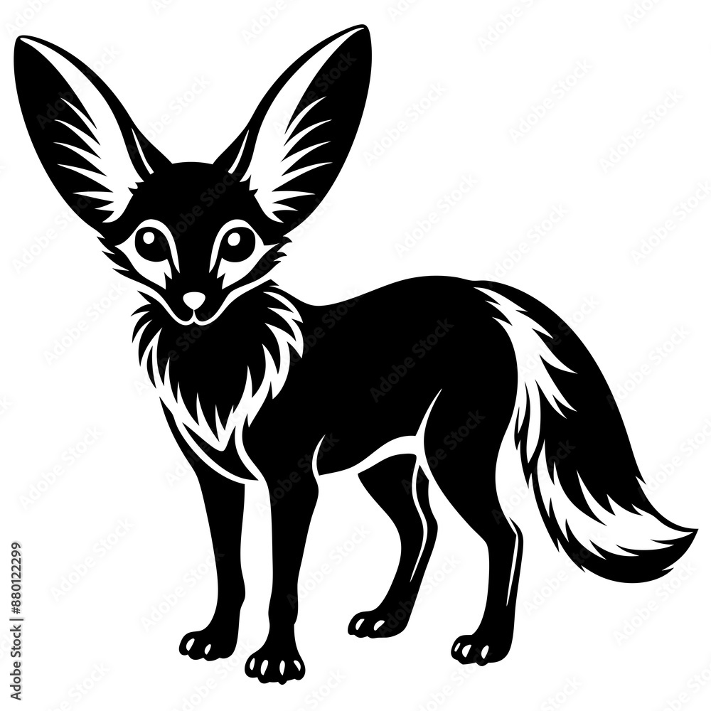 fennec fox vector silhouette illustration and svg fennec fox vector silhouette illustration and svg