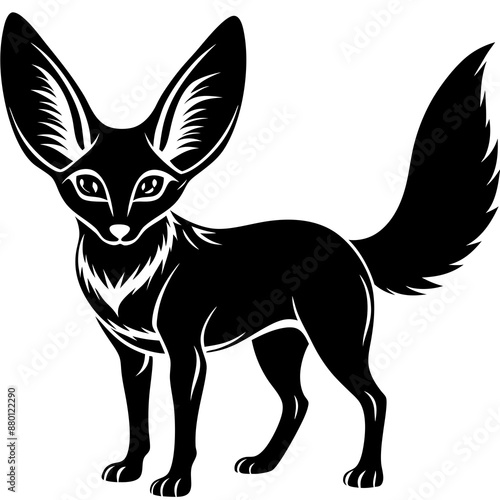 fennec fox vector silhouette illustration and svg photo