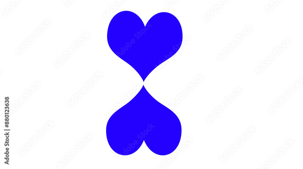 Blue heart shape isolated on white. Love symbol.Love and heart background Blue heart shape isolated on white. Love symbol.Love and heart background