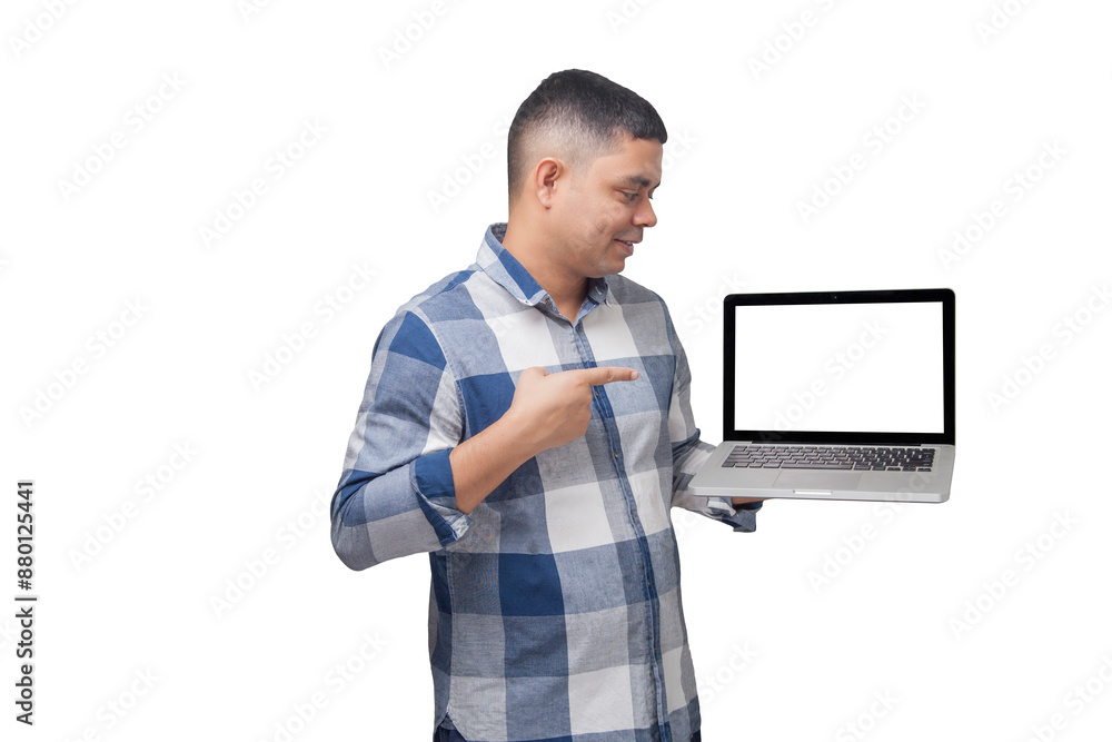 Man with notebook in hands pointing and interacting with the screen. Businessman concept. Online. Freelancer concept. Copy space. Man with notebook in hands pointing and interacting with the screen. Businessman concept. Online. Freelancer concept. Copy space.