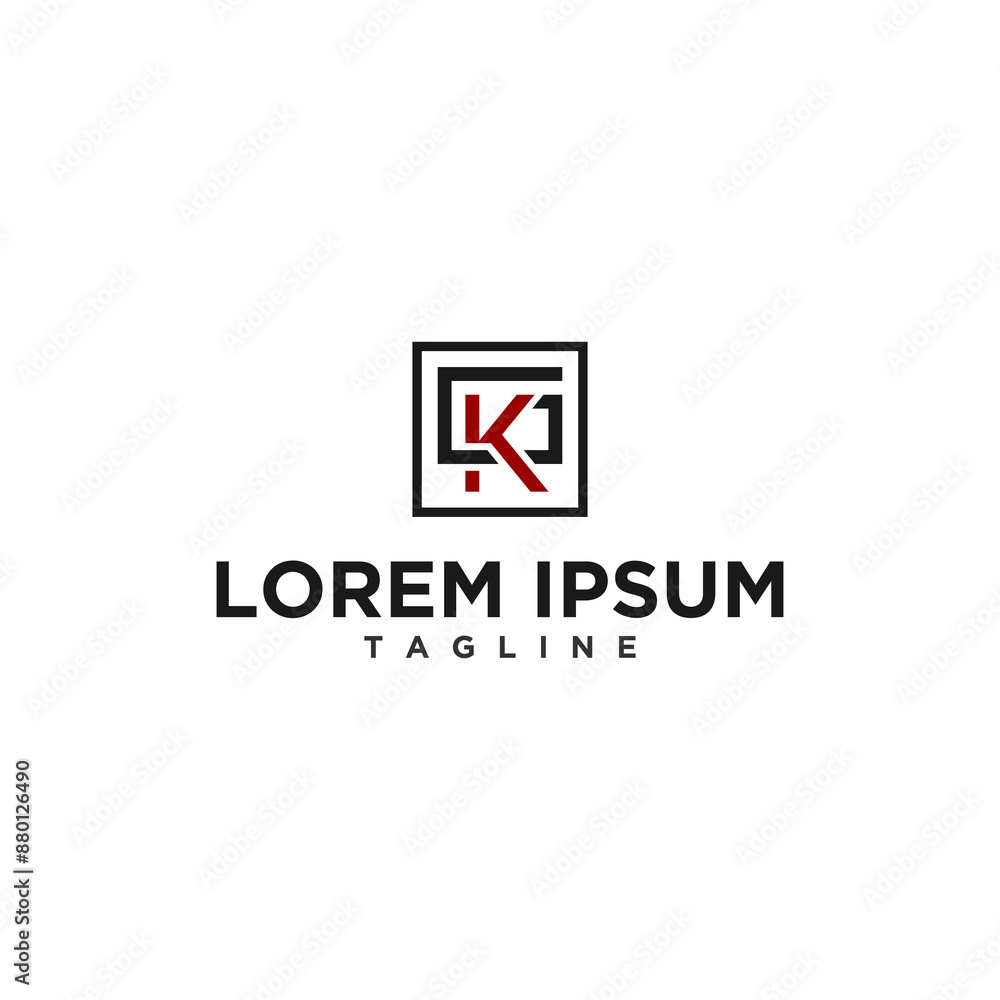 gk or kg square logo design gk or kg square logo design