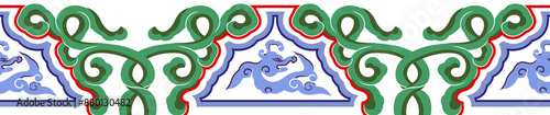 This is an illustration of Dancheong, a traditional Korean pattern.