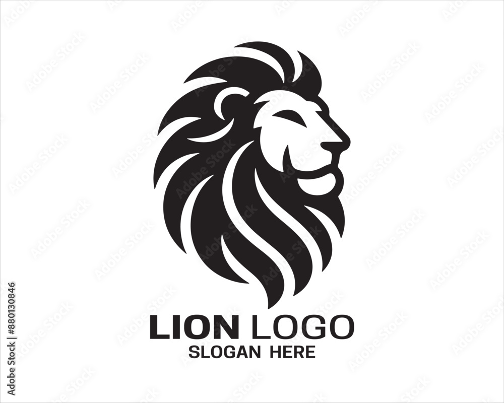 Lion logo design vector template. lion head logo design icon vector illustration Lion logo design vector template. lion head logo design icon vector illustration