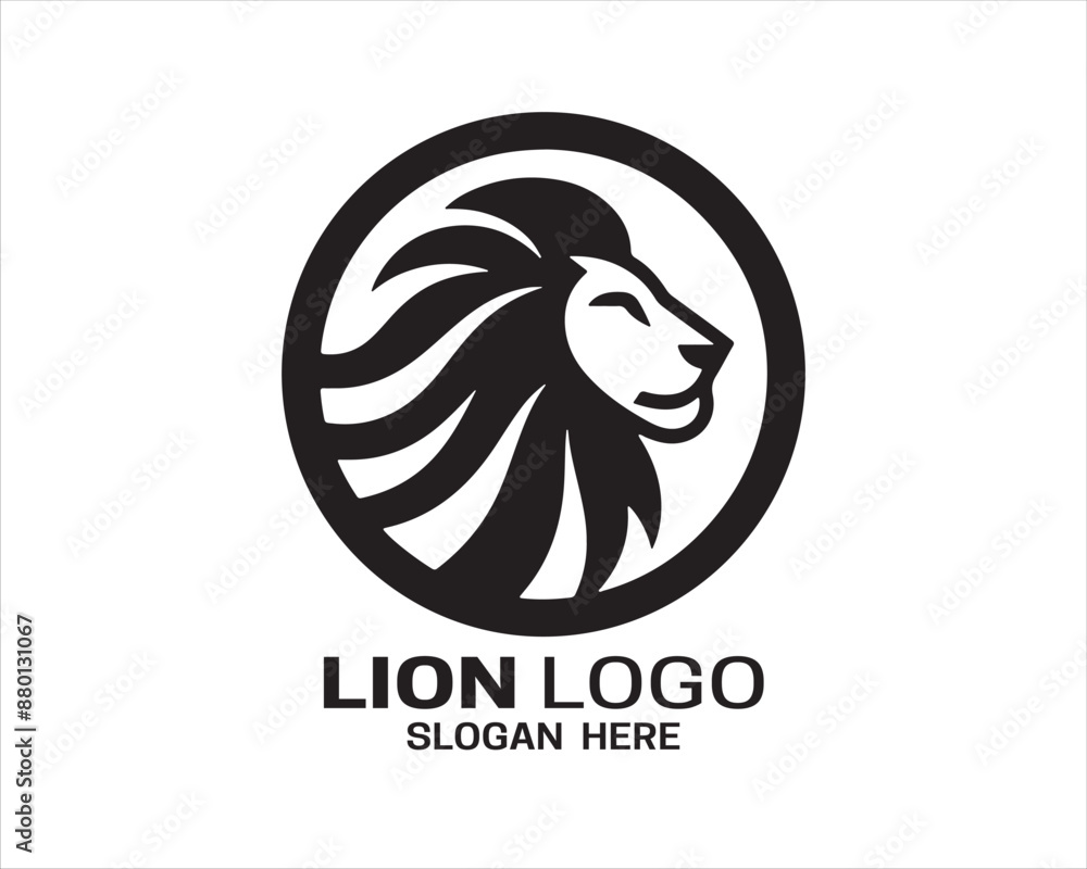 Fototapeta premium Lion logo design vector template. lion head logo design icon vector illustration