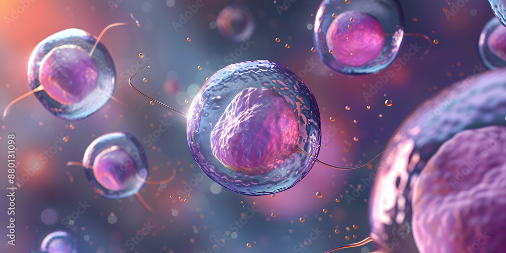 Microscópicas imagens de células em processo de mitose Microscópicas imagens de células em processo de mitose