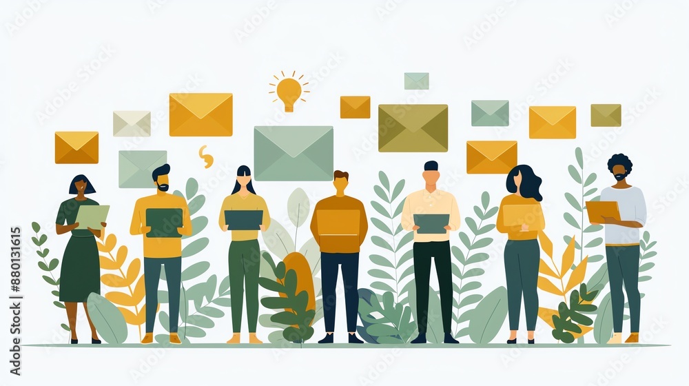 Naklejka premium Diverse team of people working together on a project.