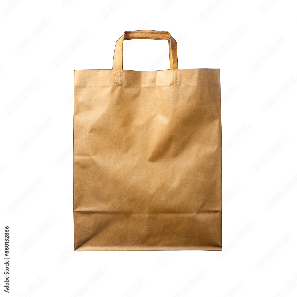 Brown paper bag mockup top view isolated on transparent background Brown paper bag mockup top view isolated on transparent background