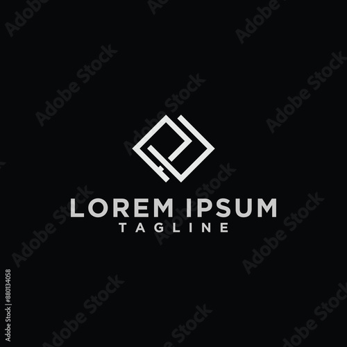 pu or up square logo design