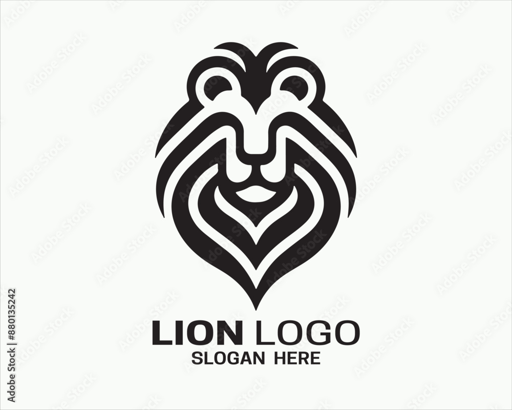Lion logo design vector template. lion head logo design icon vector illustration Lion logo design vector template. lion head logo design icon vector illustration
