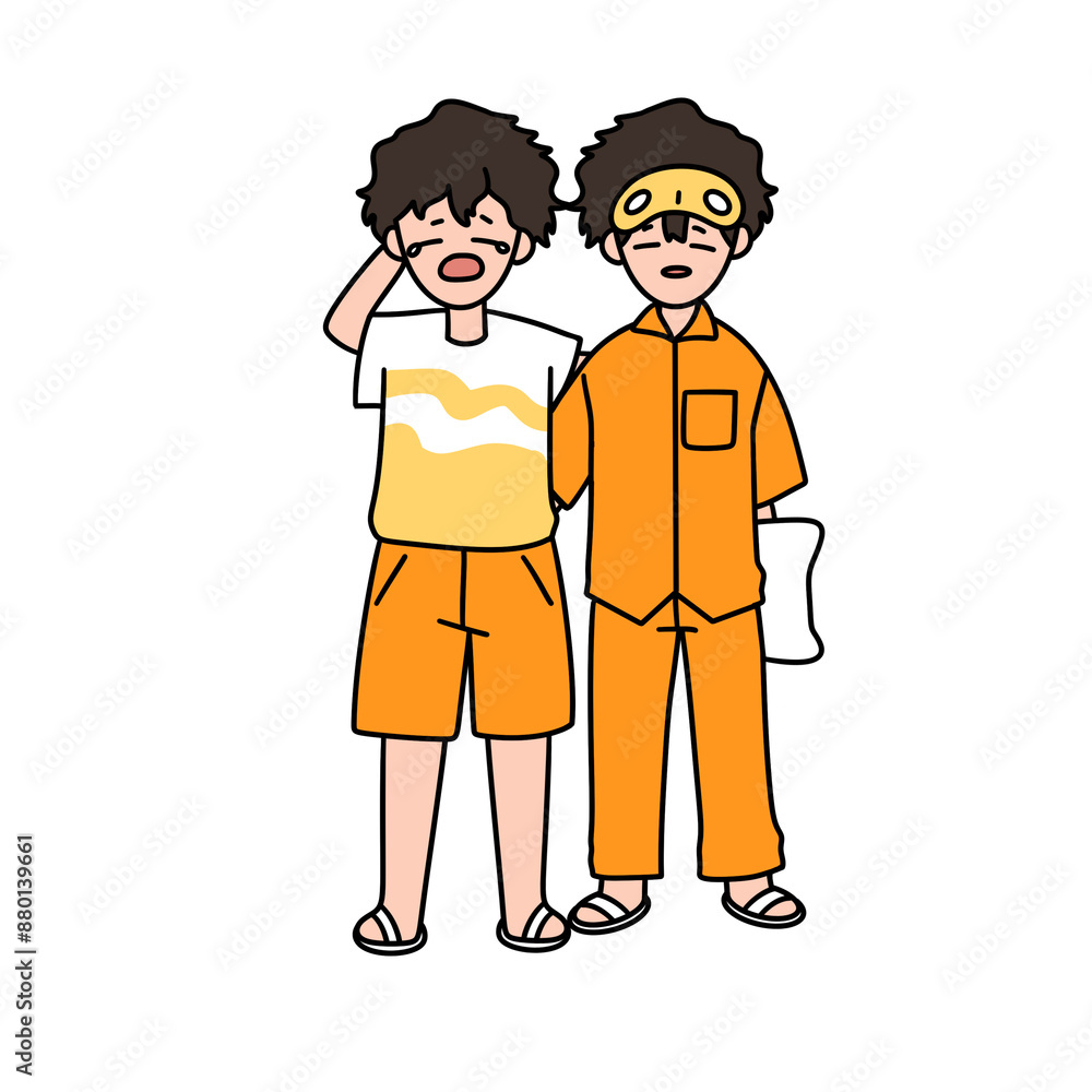 Two cartoon characters are standing next to each other Two cartoon characters are standing next to each other