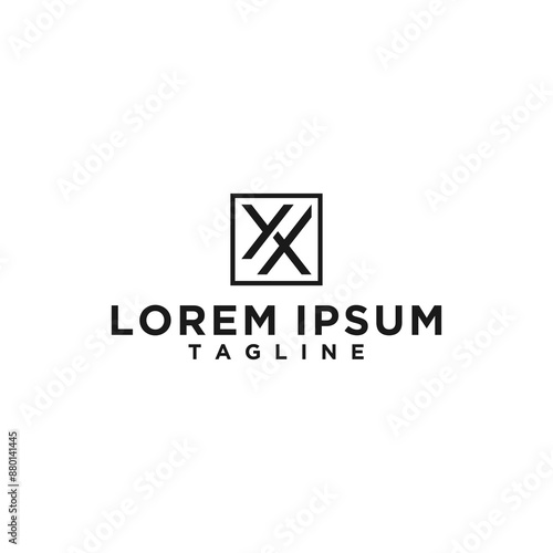 yx or xy square logo design inspiration