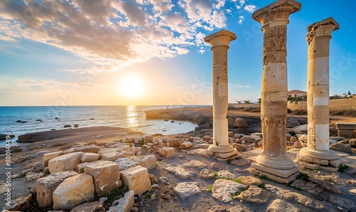 Ruins of the ancient city of Chersonesos, Sevastopol, Crimea photo