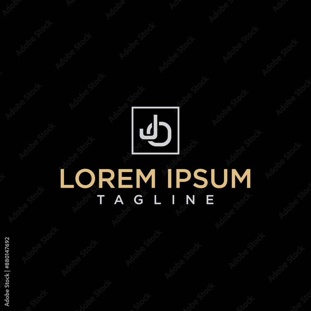 Obraz premium jo square logo design