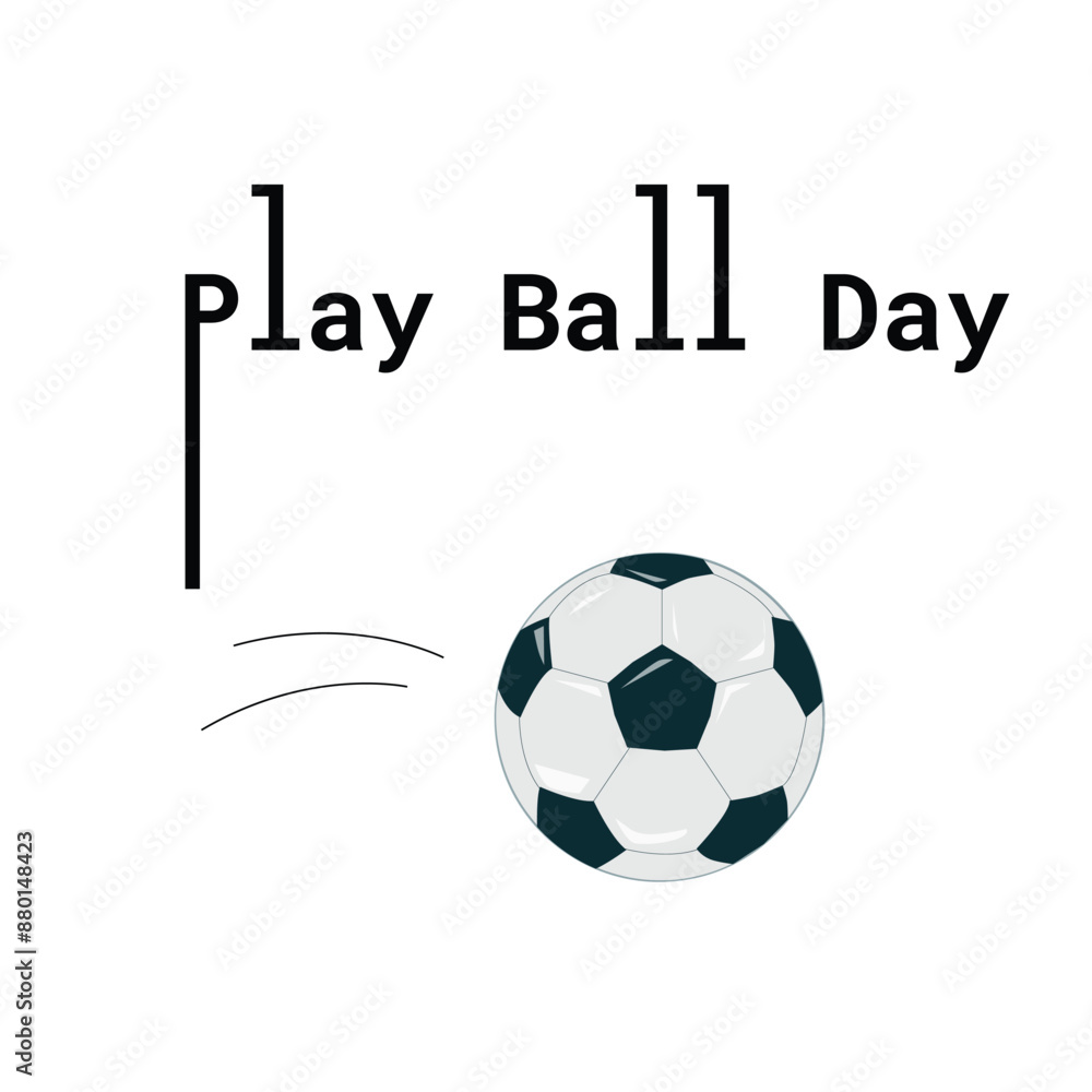 Play Ball Day vector banner design Play Ball Day vector banner design